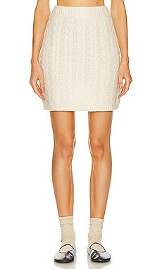 525 Kali Airspun Cable Skirt in Cream from Revolve.com | Revolve Clothing (Global)