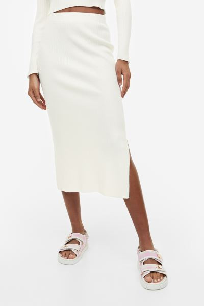 Rib-knit Pencil Skirt | H&M (US + CA)