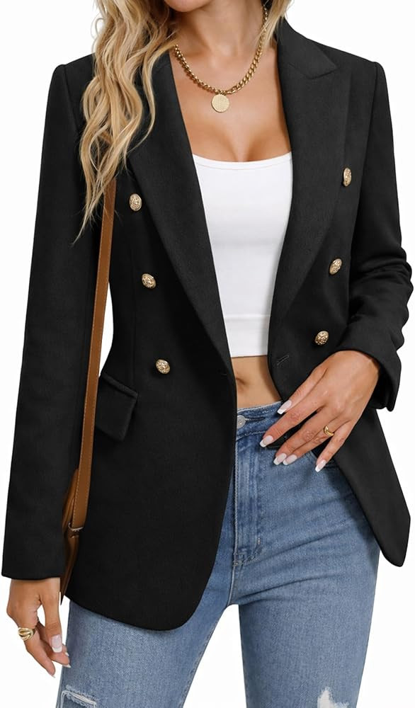 Mina Self 2026 Spring Women's Tweed Plaid Blazer Jacket - Fully Lined Fashion Business Casual Ele... | Amazon (US)