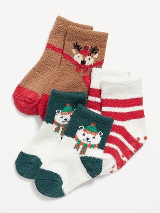 Unisex Holiday Cozy Socks 3-Pack for Baby | Old Navy (CA)