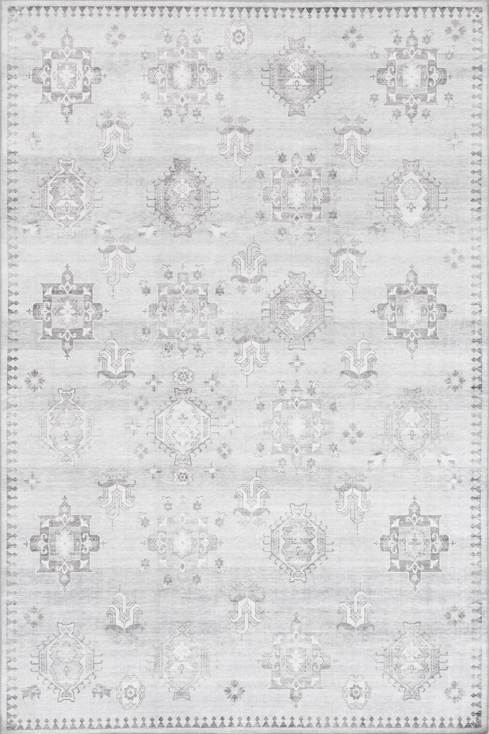 Brenda Hazy Heraldry Washable Rug | Rugs USA