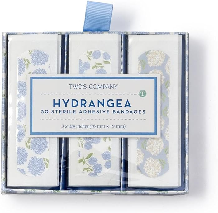 Hydrangea 30 Pc Bandages in Gift Box Includes 3 Colorations/Patterns - Plastic | Amazon (US)