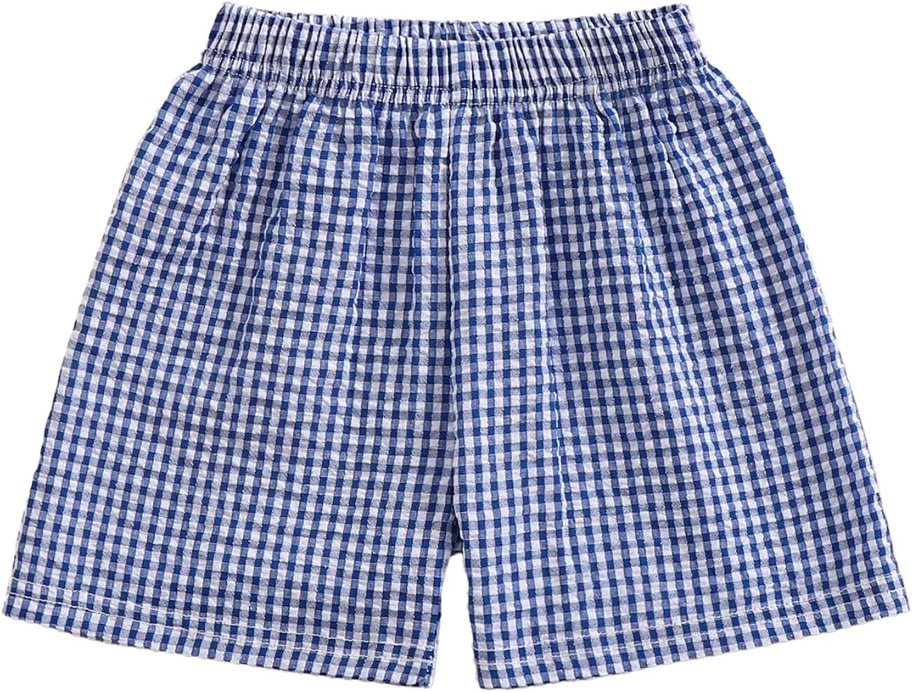 Karuedoo Toddler Baby Boy Girl Shorts Gingham Plaid/Seersucker Shorts Summer Casual Elastic Waist... | Amazon (US)