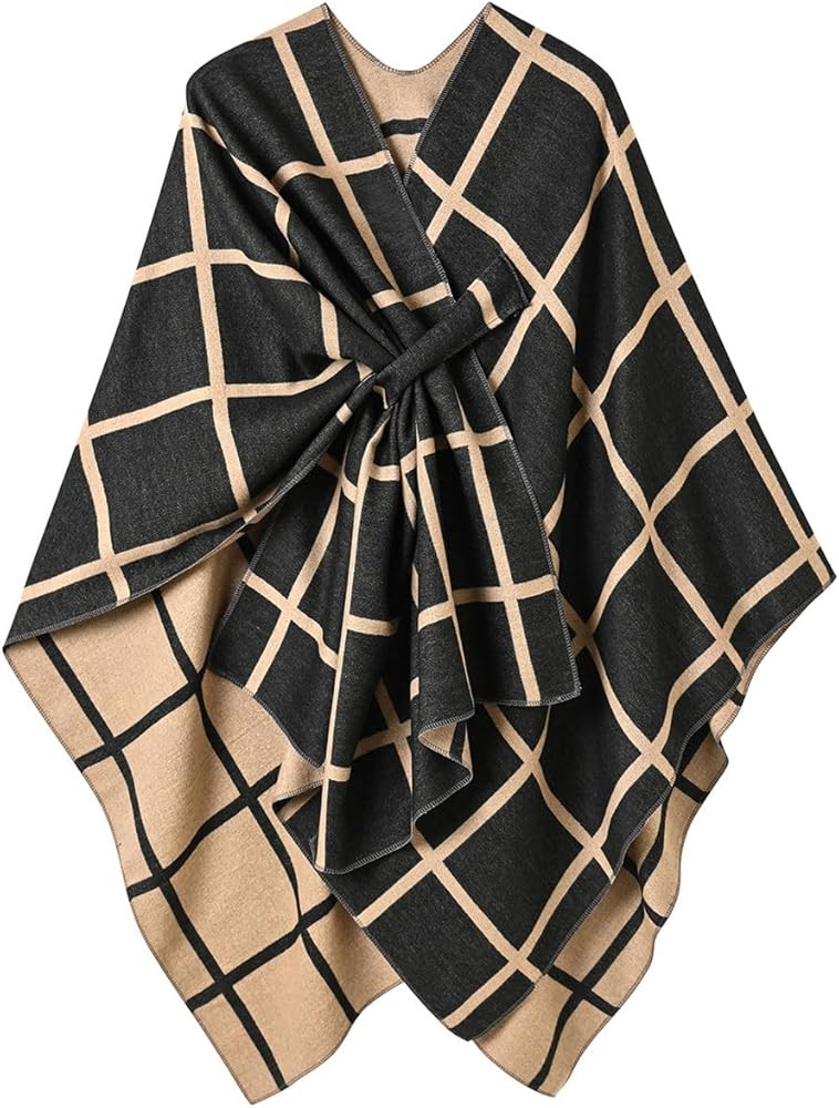 Ferand Shawl Wraps for Women, Open Front Poncho Sweater, Warm & Soft Gifts for Fall Winter | Amazon (US)