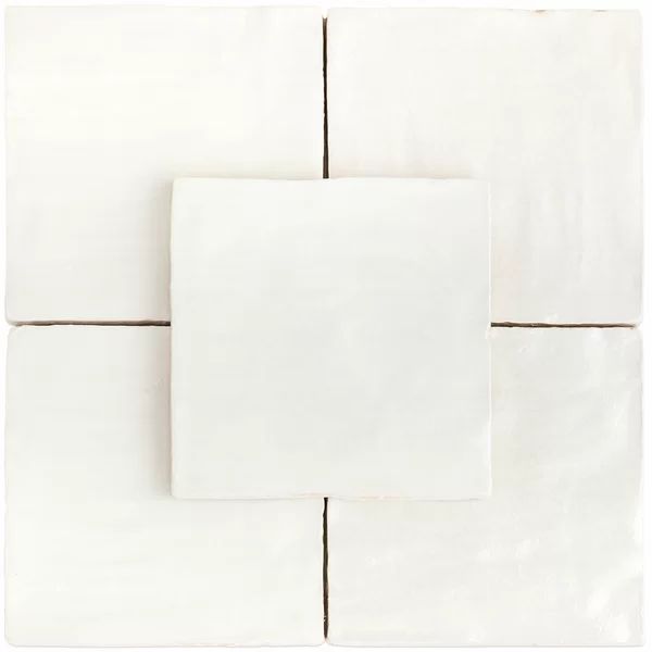 Amagansett 4" x 4" Straight Edge Ceramic Singular Tile | Wayfair North America