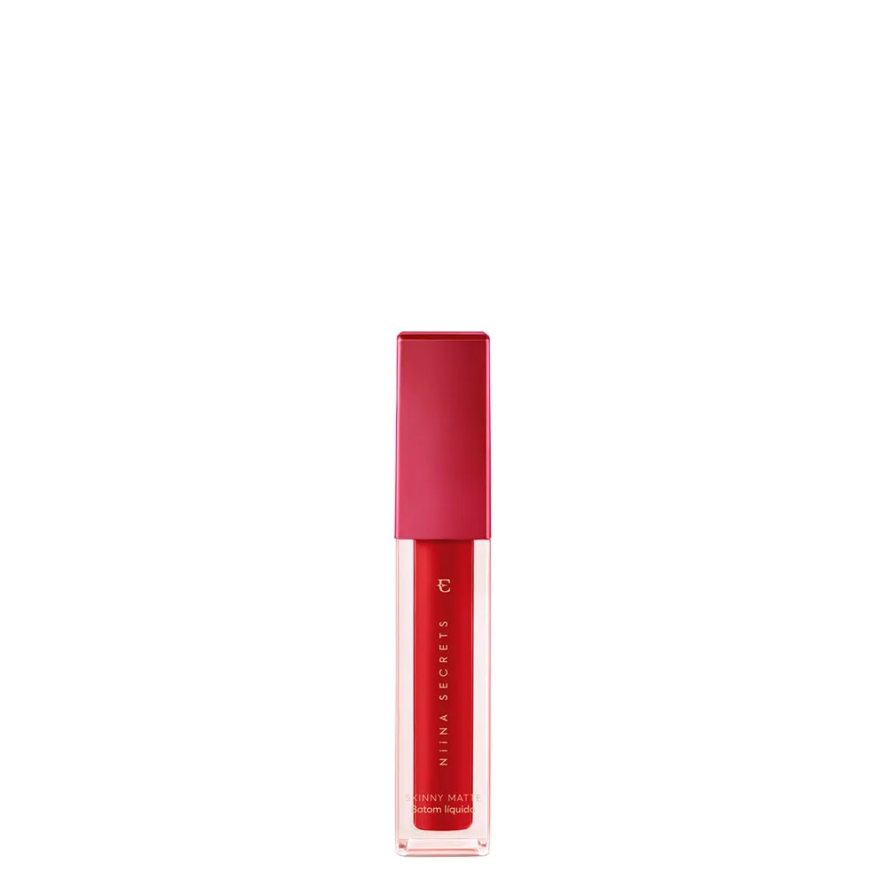 Batom Líquido Matte Eudora Niina Secrets Skinny Vermelho Hibisco 5 ml | Amobeleza (BR)