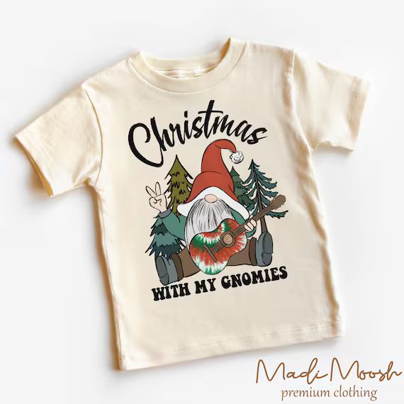 Christmas With My Gnomies Toddler Shirt  Cute Gnome Christmas - Etsy | Etsy (US)