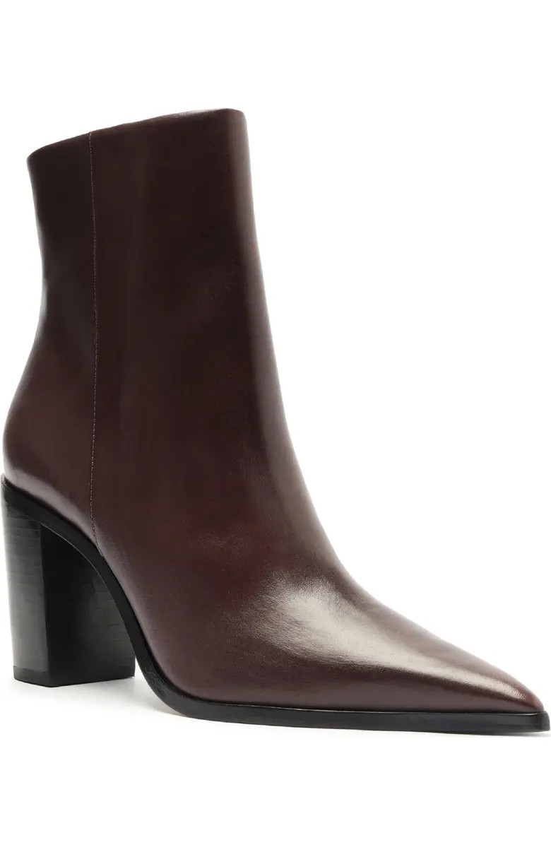 Schutz Mikki Pointed Toe Block Heel Bootie (Women) | Nordstrom | Nordstrom