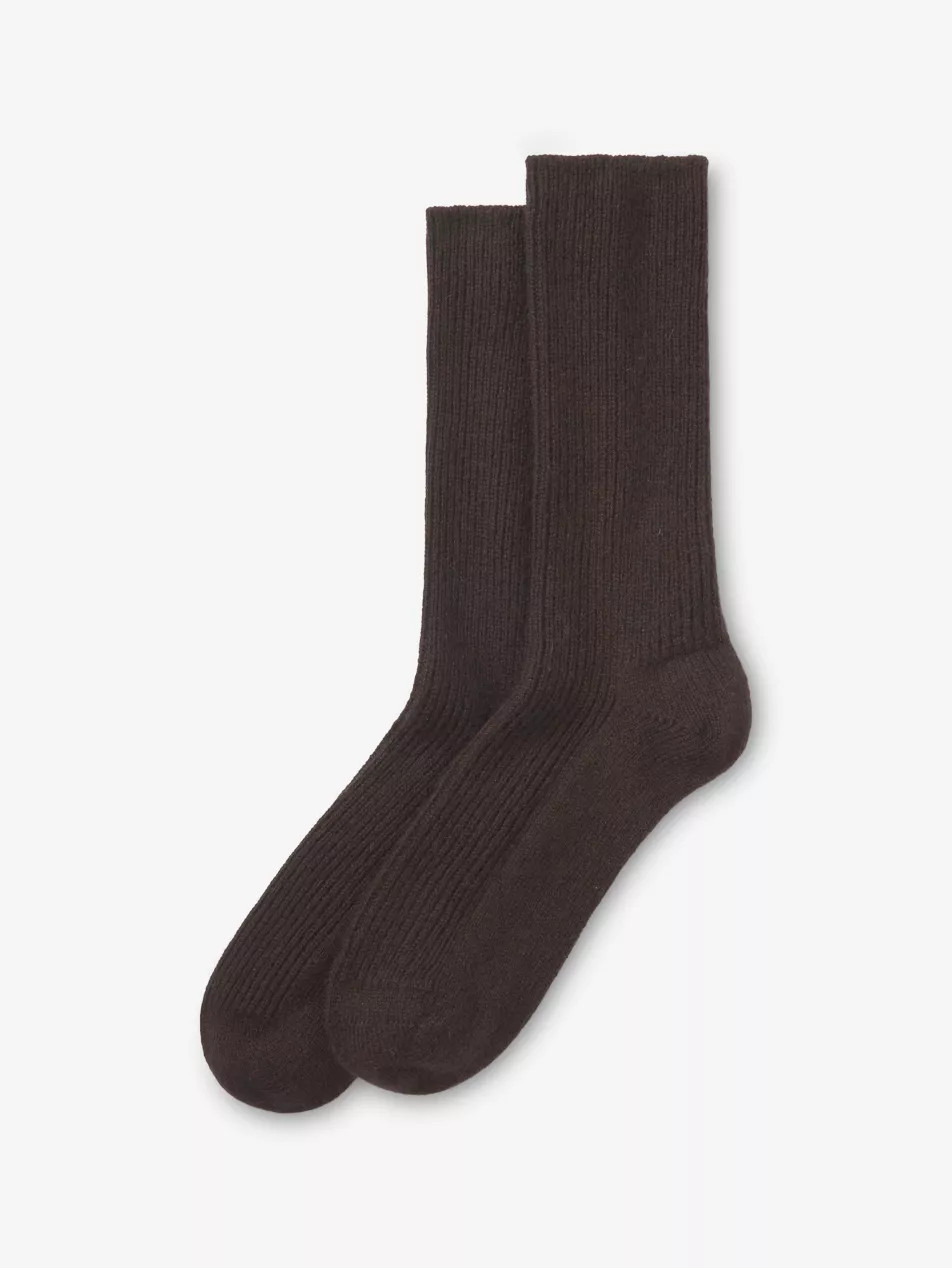 Ribbed Cashmere Bed Socks | Selfridges