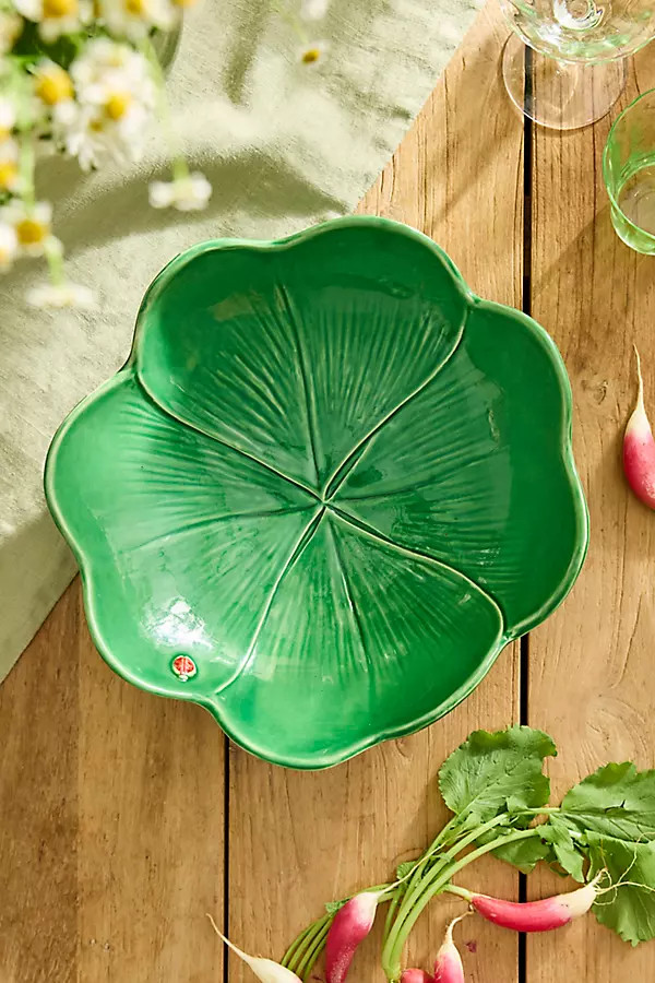 Shamrock Stoneware Serving Bowl, Large in Green at Terrain | Terrain