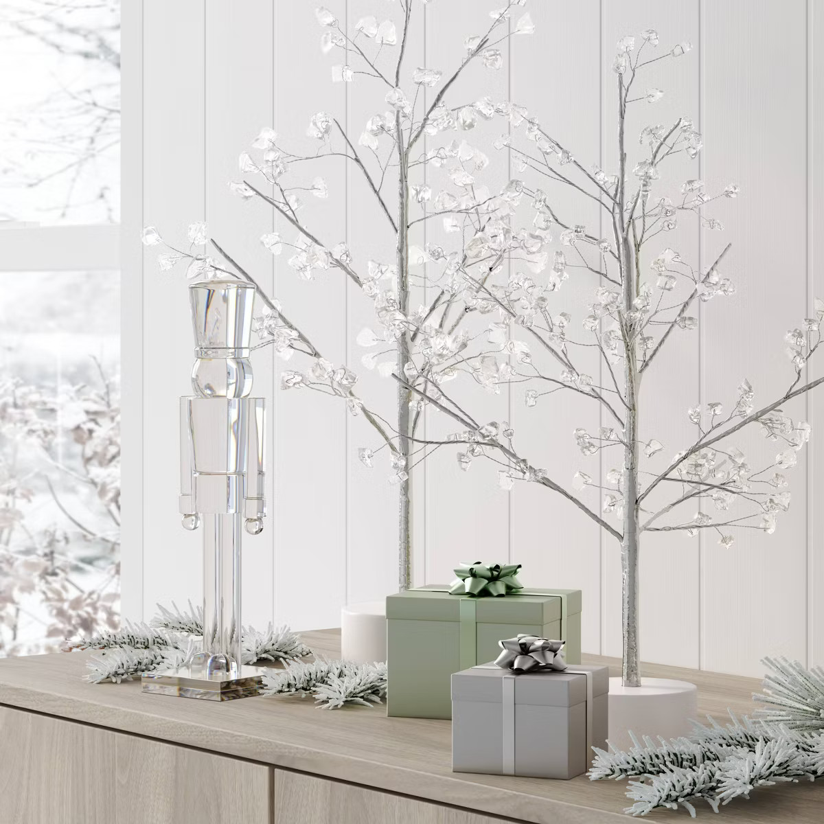 15" Winter Tree Christmas Sculpture - Wondershop™ White | Target