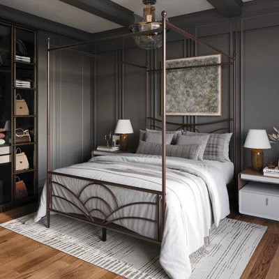 Zelai Metal Canopy Bed | Wayfair North America