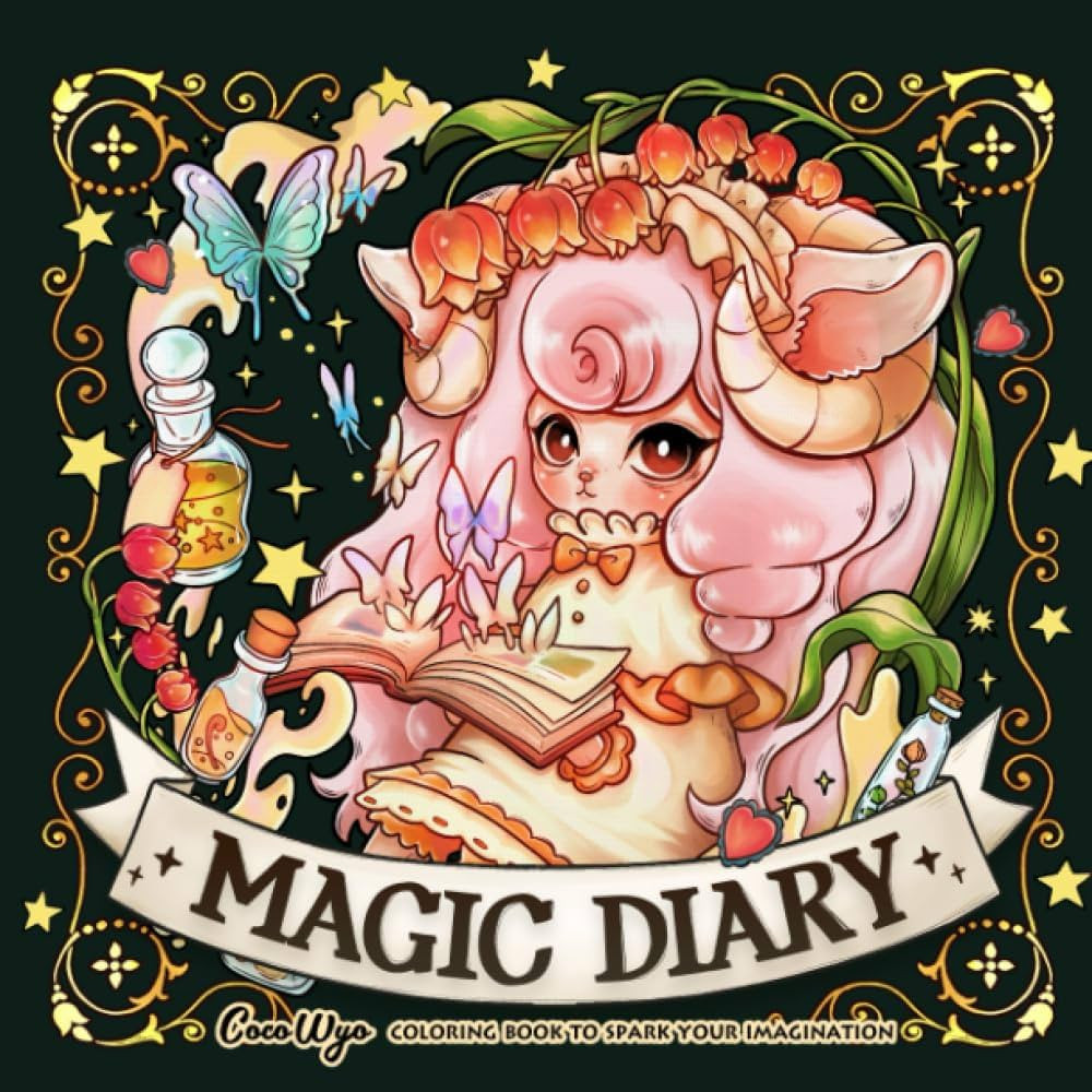 Magic Diary: Adult Coloring Book Features Adorable Designs Included Magical Potions, Beautiful Ga... | Amazon (CA)