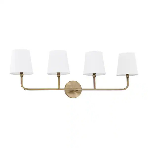 Dawson 4-light Aged Brass Bath/Vanity Fixture | Bed Bath & Beyond
