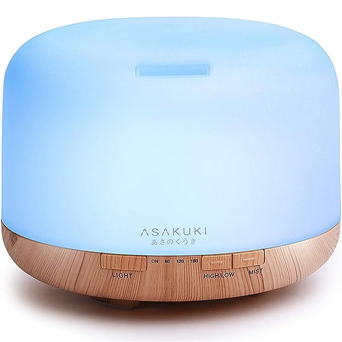 ASAKUKI 500ml Premium, Essential Oil Diffuser, 5 In 1 Ultrasonic Aromatherapy Fragrant Oil Humidi... | Amazon (US)