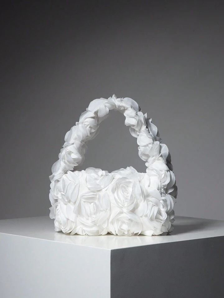 Elegant Rose Pattern Clutch Bag For Banquet, Wedding Party Handbag, Sweet Lady Wallet, Valentine'... | SHEIN