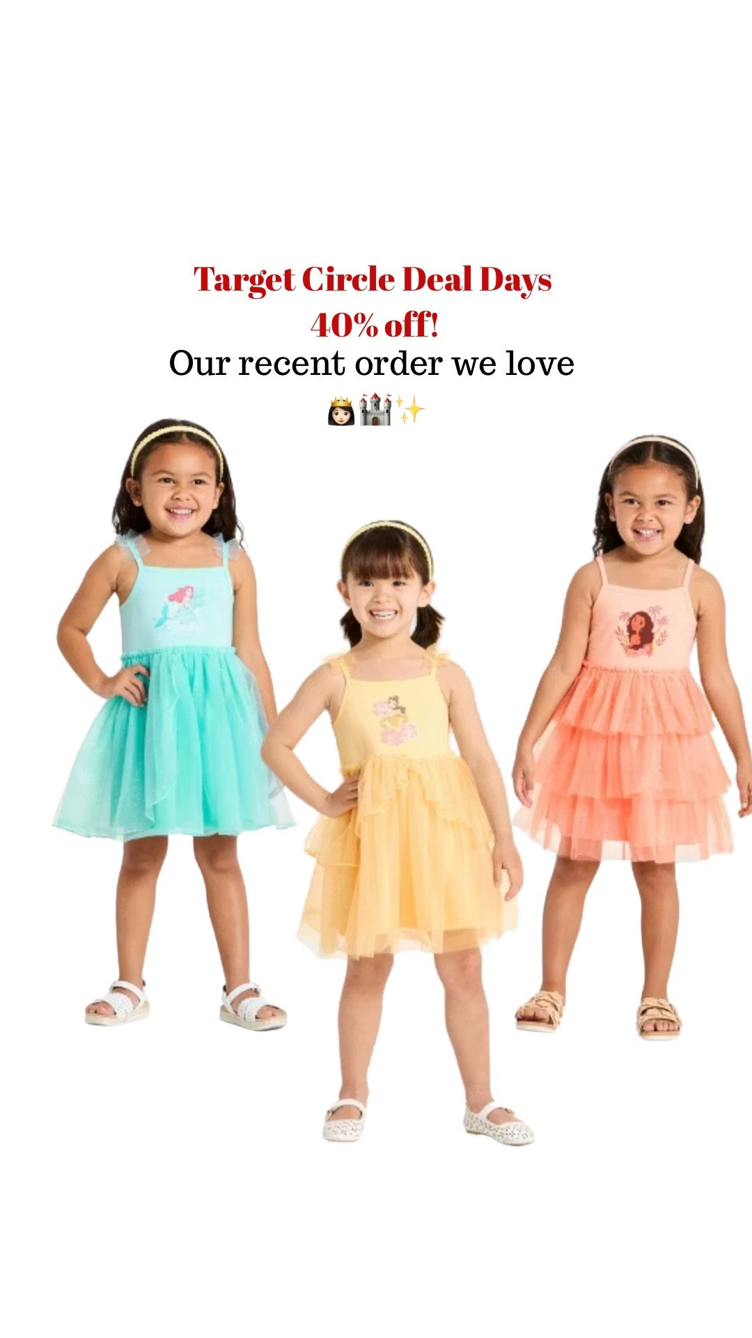 Princess Dresses 👑✨
THE CUTEST princess dresses are 40% OFF at Target right now 😭💖

Perfect for dress-up, birthdays, Disney trips, or just everyday princess life ✨
These are so soft + twirly (toddler approved ✔️)

Run don’t walk on these!!

#targetkids #princessdress #toddlergirlstyle #targetdeals #momfinds #disneyinspired #ltkkids #ltkunder50 #targetcircledeals @Target 

#LTKKids #LTKSeasonal #LTKSaleAlert