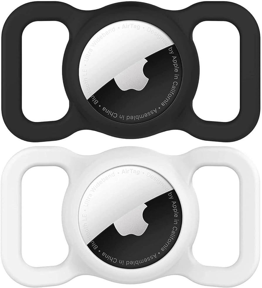 Airtag Dog Collar Holder(2 Pack) for Apple Airtag Dog Collar Anti-Lost Silicone Air Tag Tracker H... | Amazon (US)