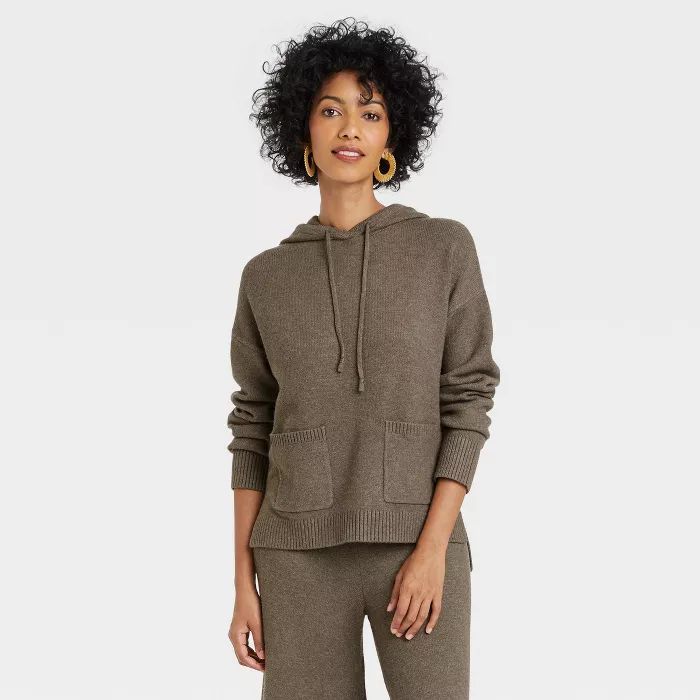 Women's Crewneck Hooded Pullover Sweater - A New Day™ | Target
