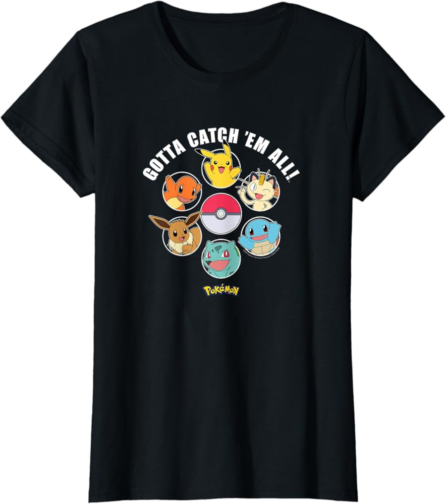 Pokémon Shirt, Gotta Catch Em All, Unisex-Youth, 2XL, Black | Amazon (US)