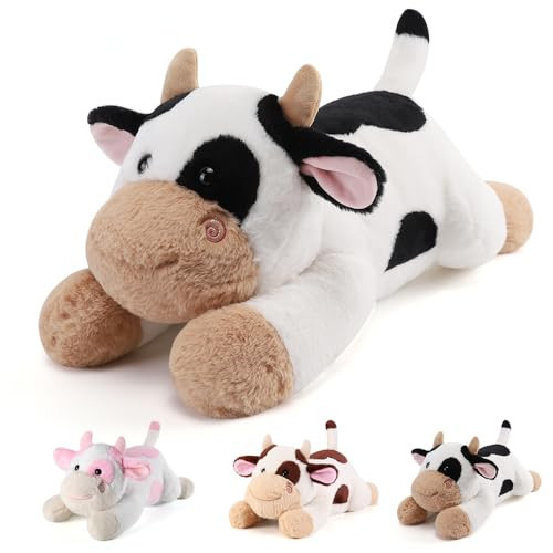 gnomantic Cow Weighted Stuffed Animals - 12 Inch 1.0 Pounds Weighted Plushies Cow Stuffed Animals - Small Plush Pillow - Cute Plush Toys Gifts for Kids & Adults (12" 1.0 lbs) | Amazon (US)