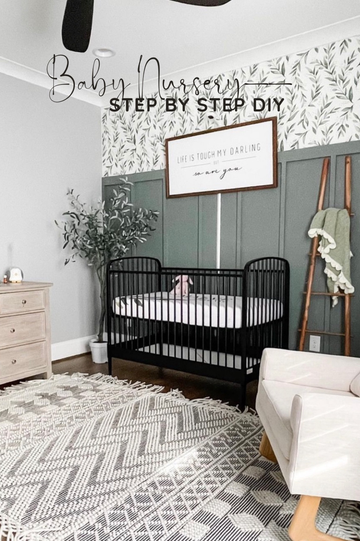 Larkin black store metal crib