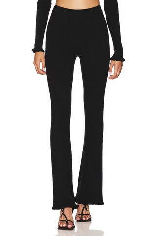 Tularosa Variegated Rib Pant in Black from Revolve.com | Revolve Clothing (Global)