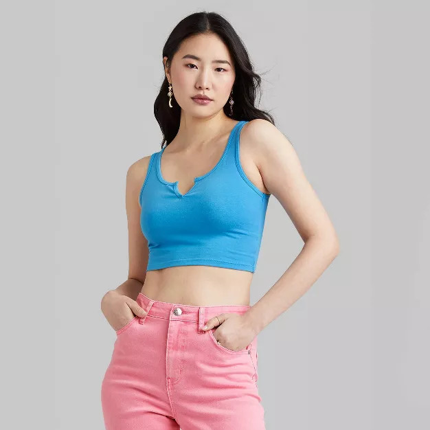 Women's Notch Front Tiny Tank Top - Wild Fable™ | Target