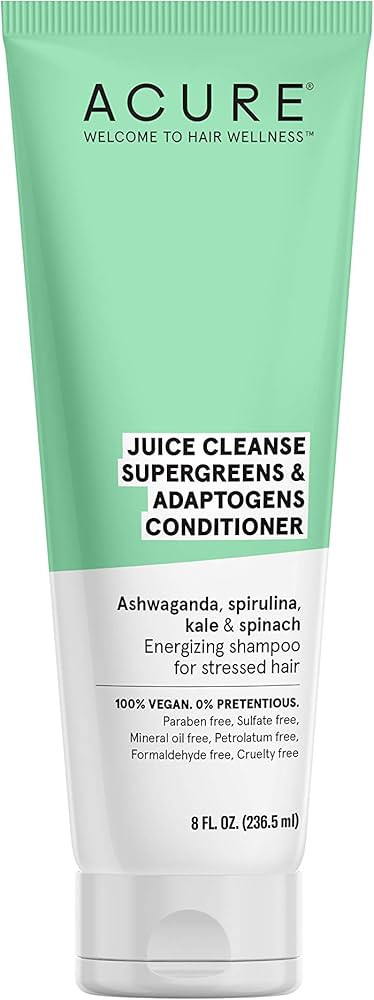 Acure, Juice Cleanse Supergreens Adaptogens 100 Vegan Antioxidant For Stressed Hair Ashwagandha S... | Amazon (US)