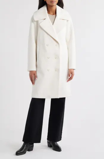 Bernardo Double Breasted Knit Coat | Nordstrom | Nordstrom