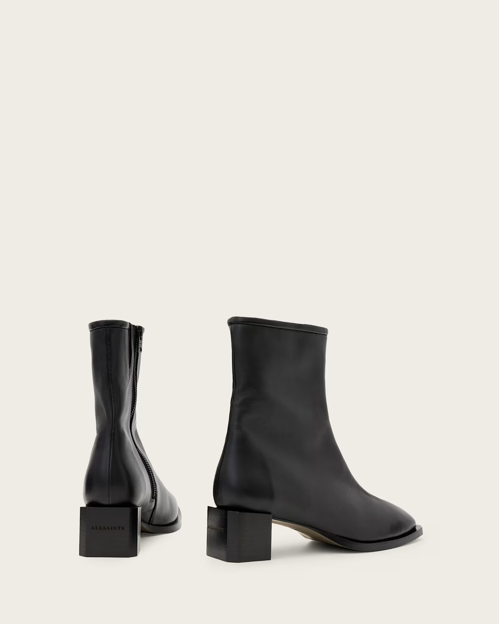Avril Leather Ankle Boots Black | ALLSAINTS | AllSaints UK