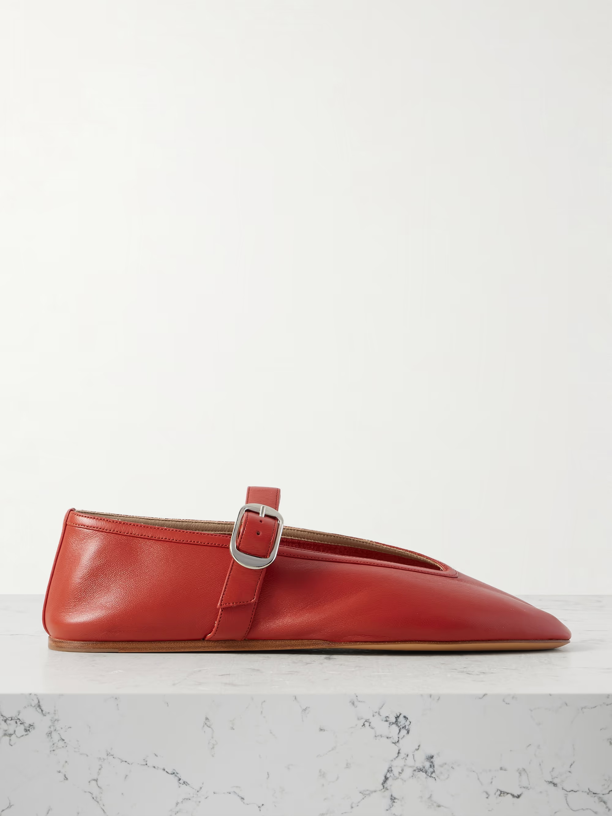 Stella leather Mary Jane ballet flats | NET-A-PORTER (UK & EU)