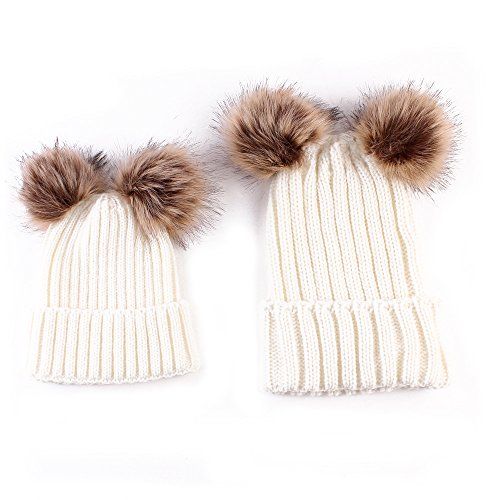 2PCS Parent-child Hat Winter Warmer,Baby Hat/Women Hat, Oenbopo Mother & Baby Family Match Knit Hat  | Amazon (US)