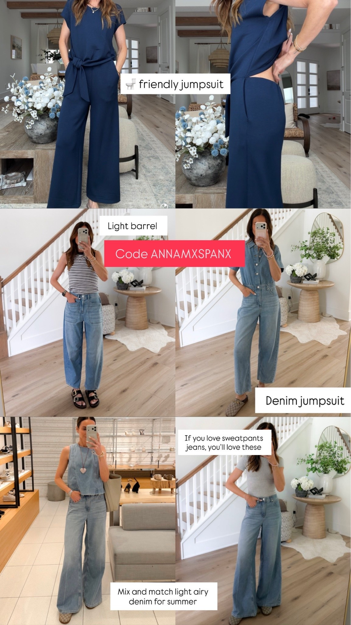 Spanx outfit ideas for summer. Discount code ANNAMXSPANX