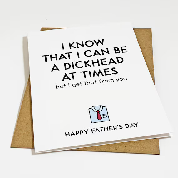 Mean Father's Day Card Snarky Card for Dad Rude | Etsy | Etsy (US)