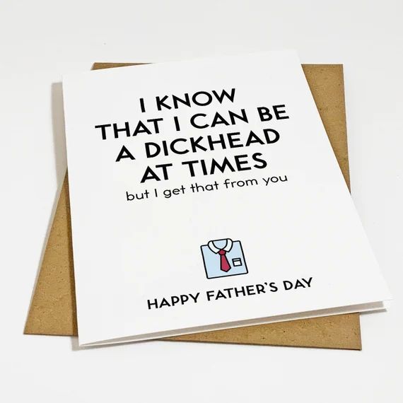 Mean Father's Day Card Snarky Card for Dad Rude | Etsy | Etsy (US)