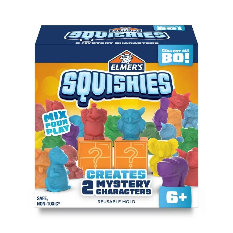 Elmer’s Squishies DIY Squishy Toy Kit, 2 Count Mystery Characters - Walmart.com | Walmart (US)