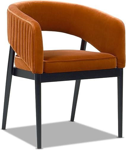 Jennifer Taylor Home Mirah Modern Open Barrel Dining Chair (Burnt Orange Performance Velvet) | Amazon (US)