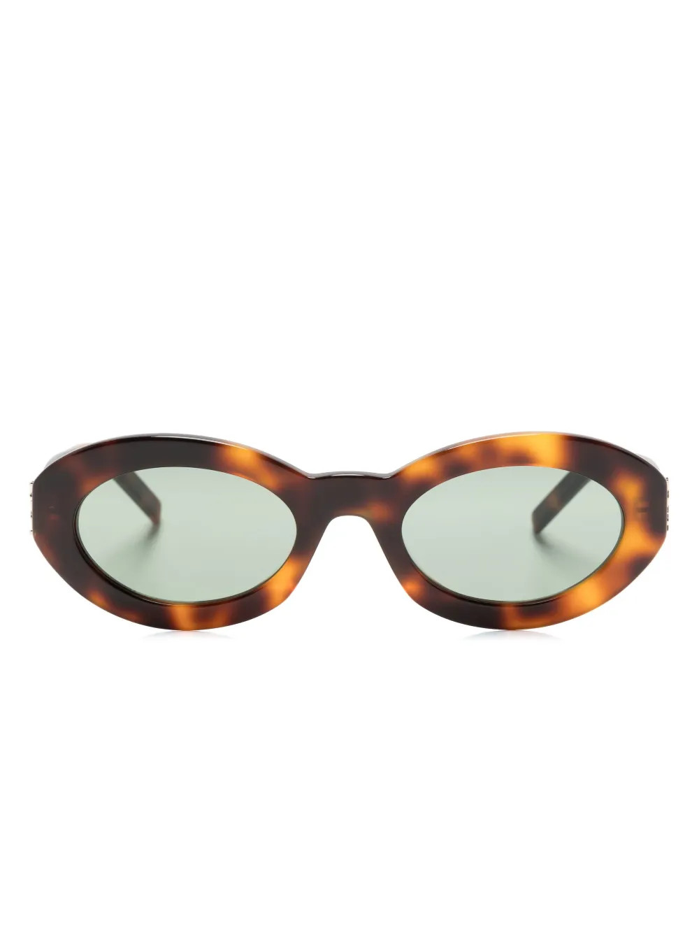 Saint Laurent Eyewear Monogram Hinge oval-frame Sunglasses - Farfetch | Farfetch Global