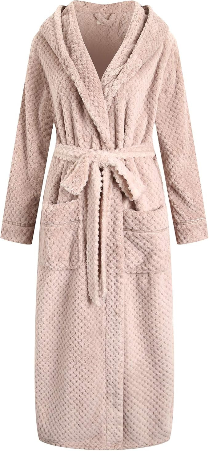 Richie House Women's Plush Soft Warm Fleece Bathrobe Robe RH1591 | Amazon (US)