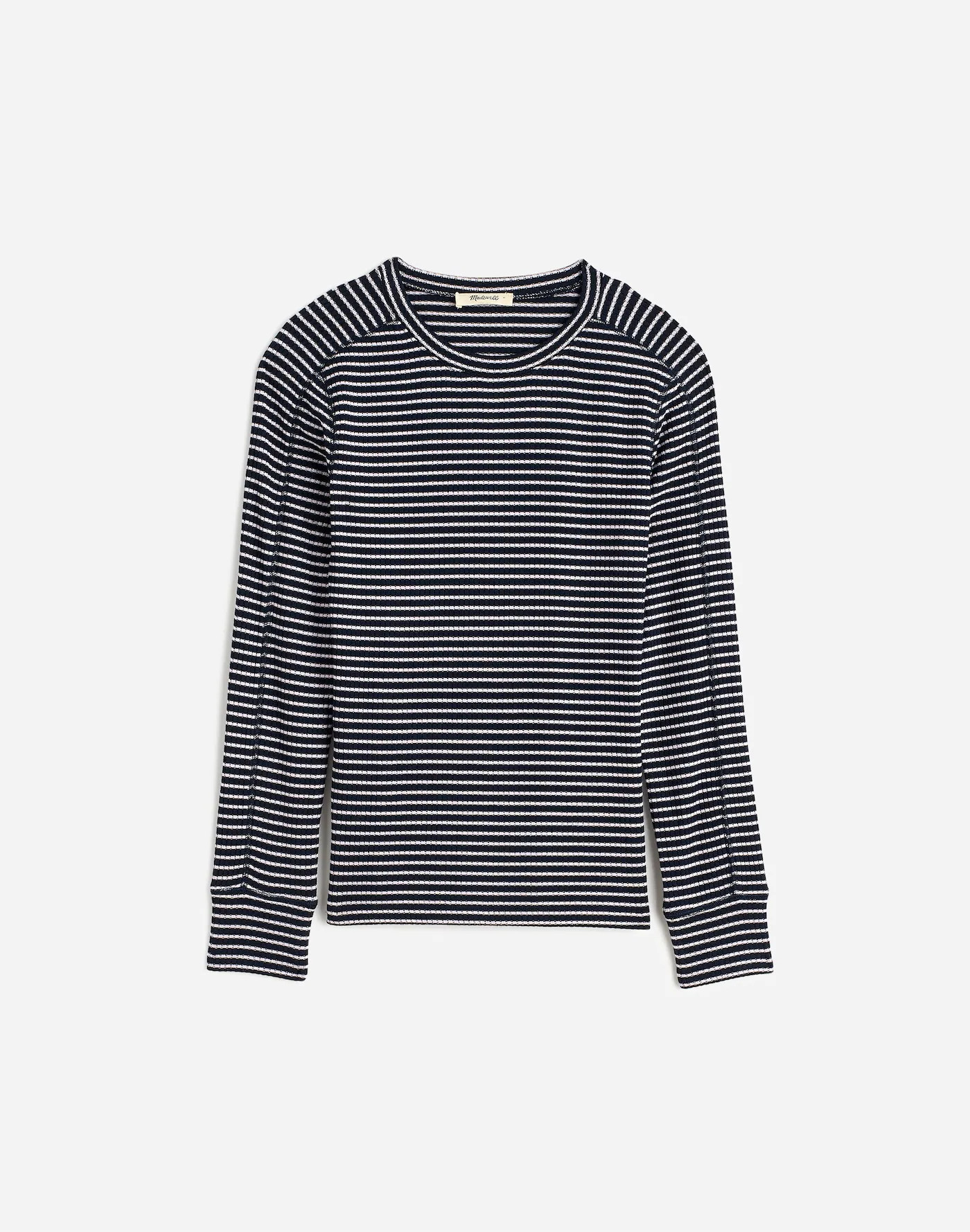 Ribbed Crewneck Long-Sleeve Tee | Madewell | Madewell
