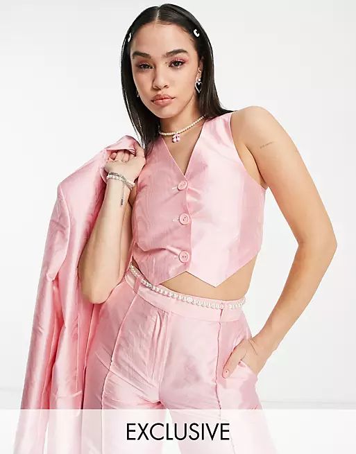 COLLUSION vest in pink - part of a set | ASOS (Global)