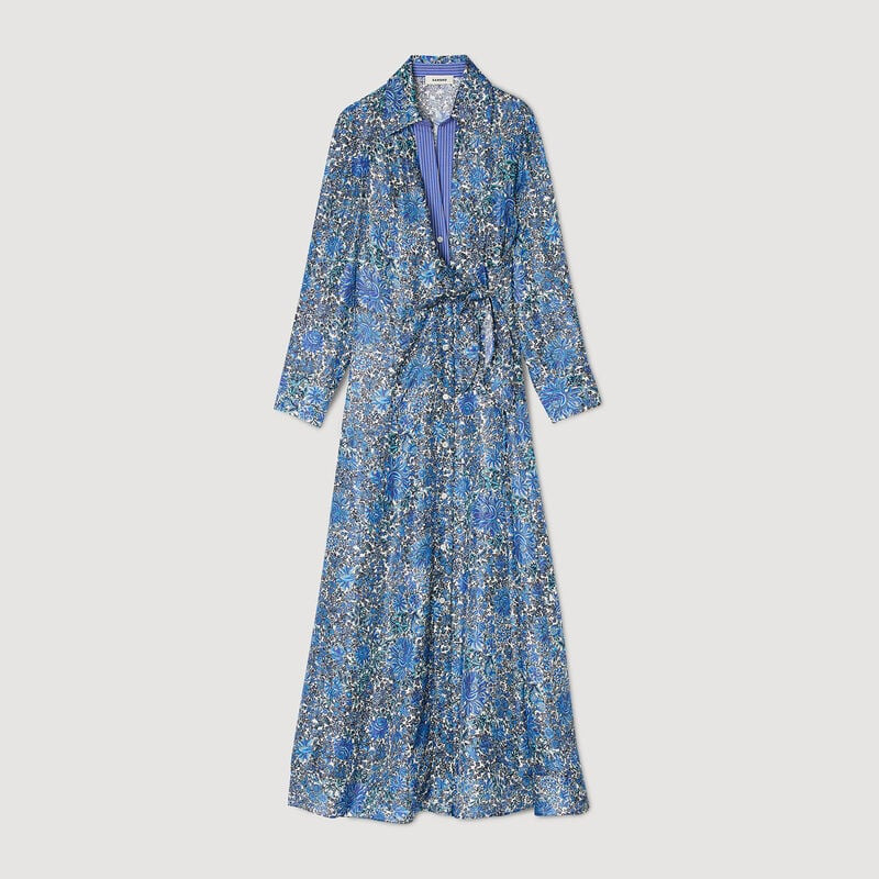 Floral Print Midi Shirt Dress | Sandro US | Sandro-Paris US