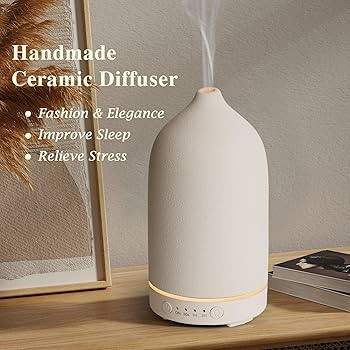 Diffuserlove Ceramic Diffuser 200ML Essential Oil Diffusers Aromatherapy Essential Oil Diffuser f... | Amazon (US)