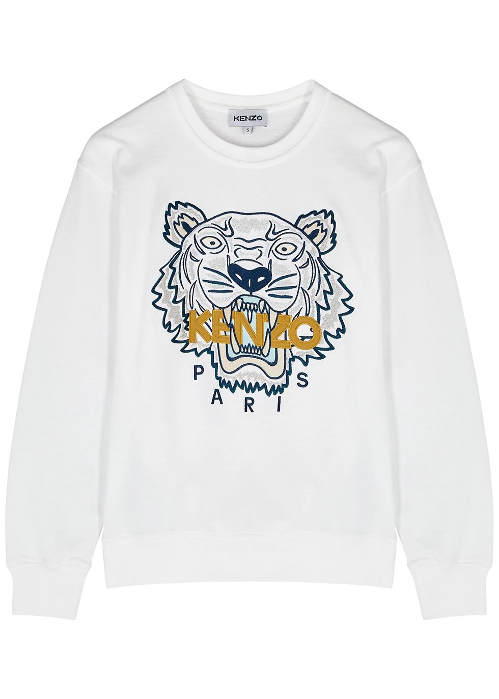 White tiger-embroidered cotton sweatshirt | Harvey Nichols (Global)