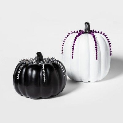 2pk Studded Halloween Pumpkin Bundle White/Black - Hyde & EEK! Boutique™ | Target