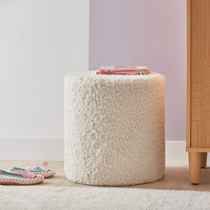 Faux Wool Ottoman | Bouclair