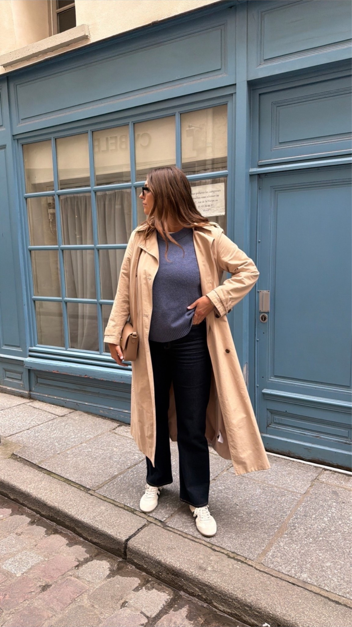 classic parisian layering

trench coat outfit, neutral layers, casual chic outfit, paris style, blue sweater outfit, dark denim outfit, effortless everyday style

#LTKootd #LTKTravel #LTKMidsize