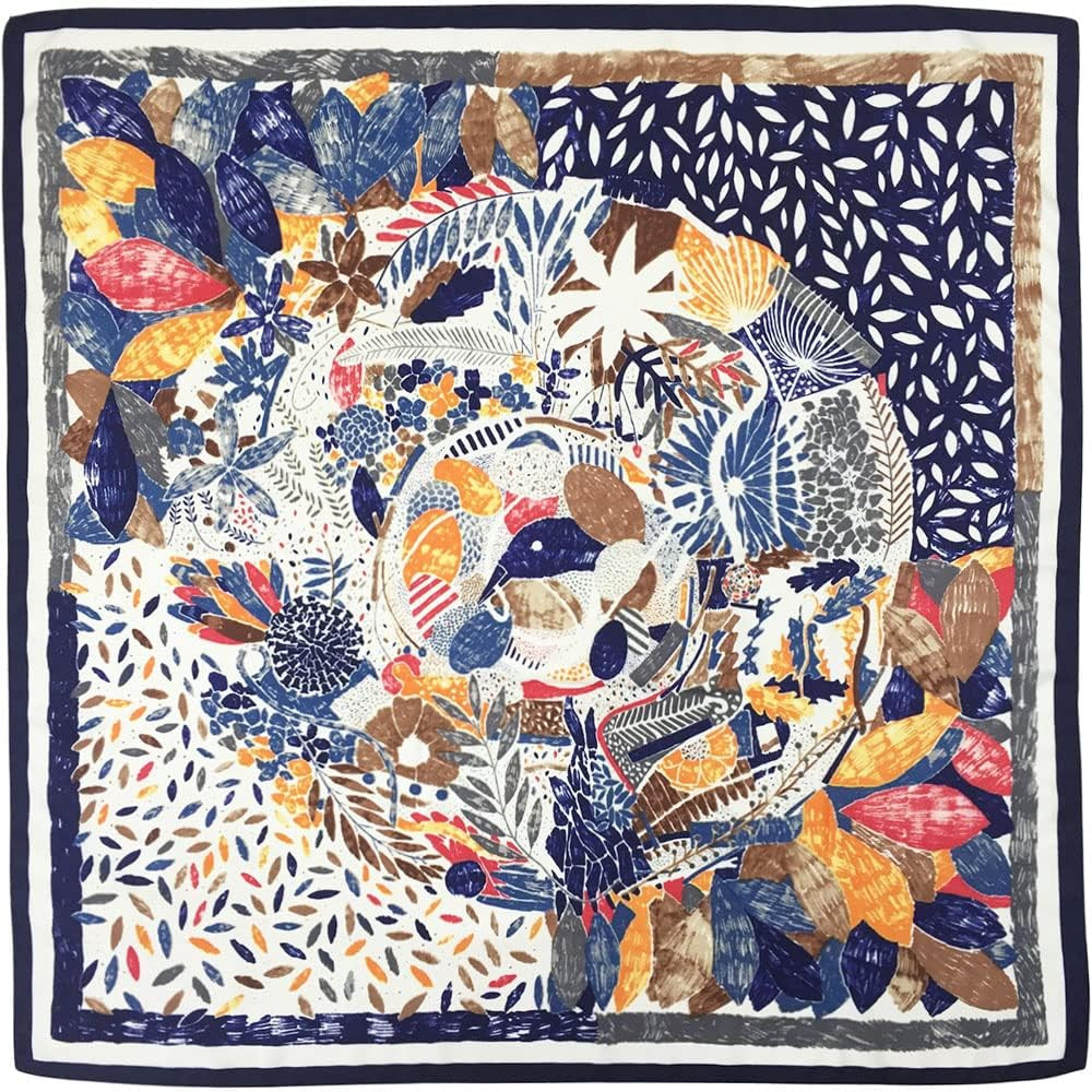 Julunar Silk Like Head Scarf for Women - Satin Large Hair Scarves - 35" Square Silk Hair Wrap for... | Amazon (US)