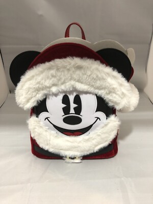Loungefly Disney Parks Santa Mickey Mouse Mini Backpack BRAND NEW | eBay US